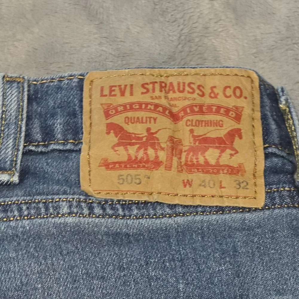 Levis 505 Jeans Mens 40x32 Measures 38x30 Blue Straight‎ Leg